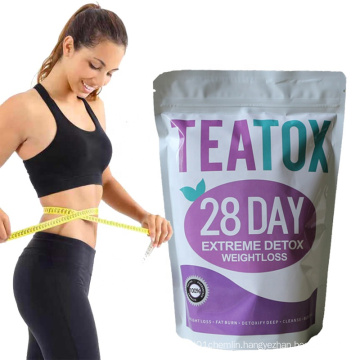 Hot Sell 28 Days Detox Chinese herbal slimming tea 100% safe without side effects private label slimming tea detox